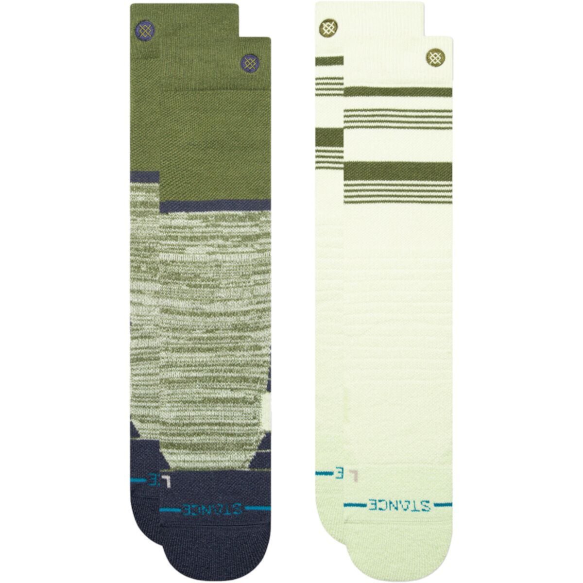 Backside Mid Poly Snow Sock - 2-Pack Stance