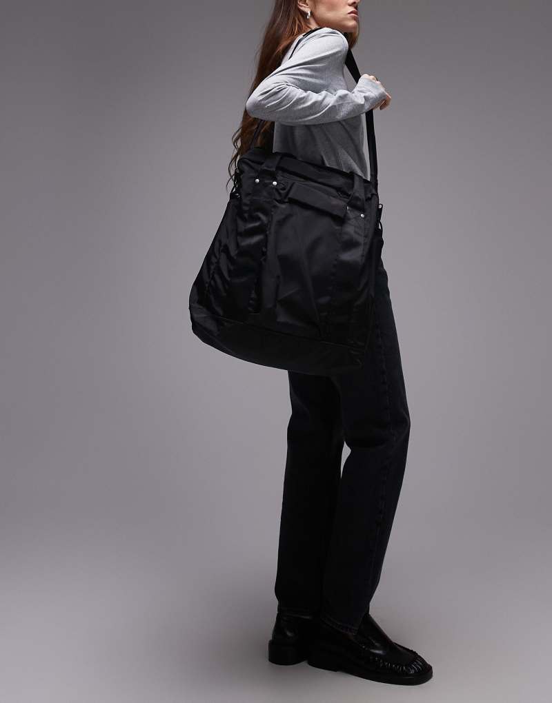 ARKET unisex 12-hr 3-way bag with packable detail in black Arket