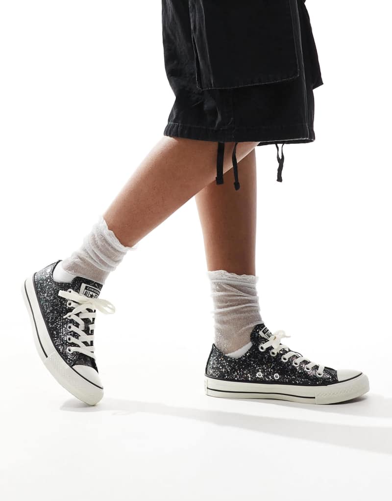 Converse Chuck Taylor All Star Glitter sneaker in black Converse