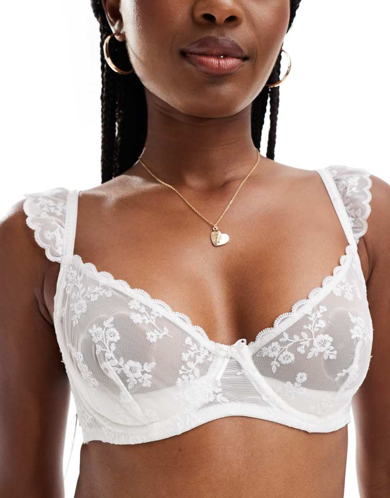 Женский Бюстгальтер COTTON ON Layla Lace Demi Contour Bra в цвете French Vanilla COTTON ON