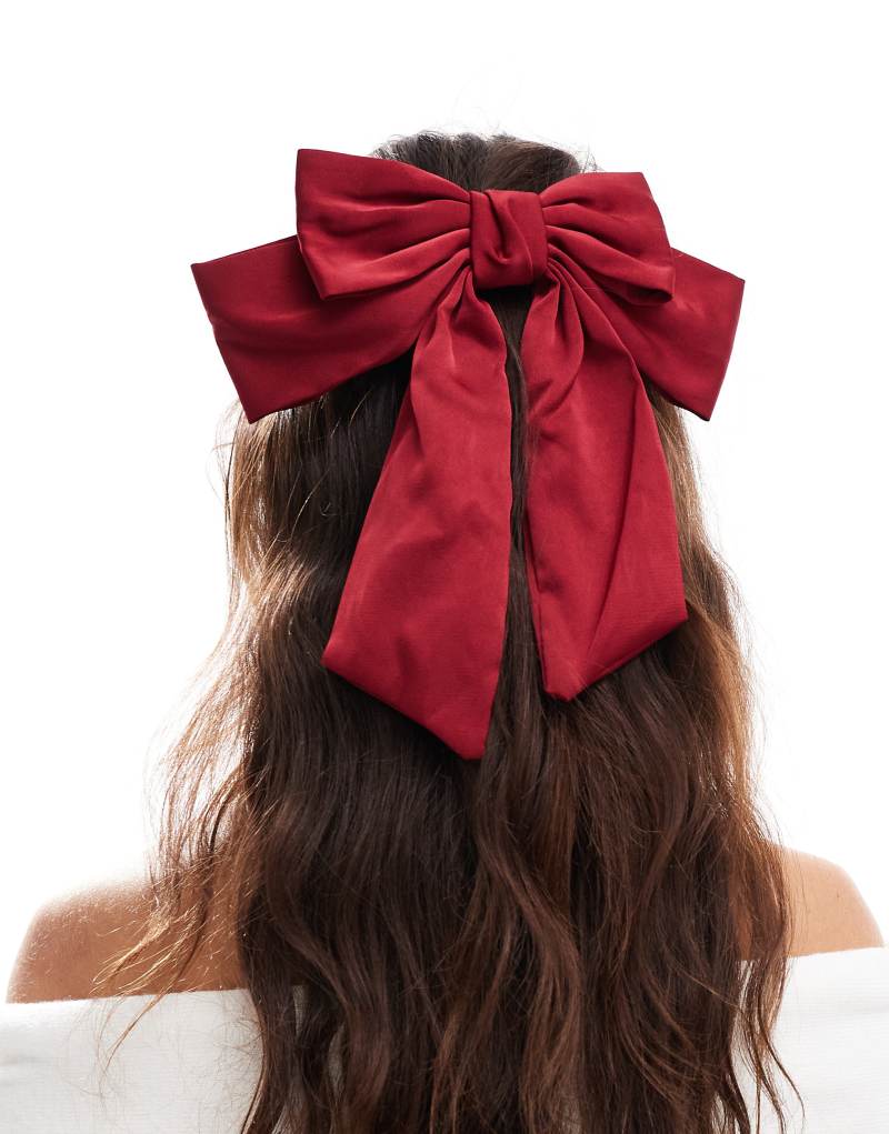 JJXX hair bow in red satin JJXX