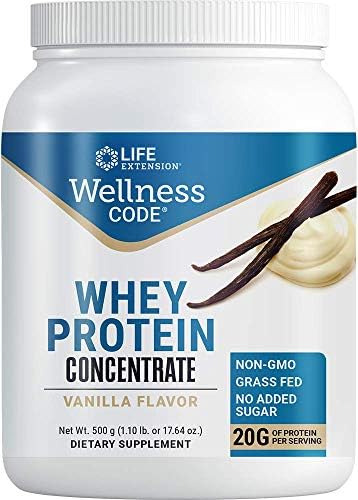 Life Extension Wellness Code Whey Protein Concentrate, Chocolate, 1.41 Pound Life Extension