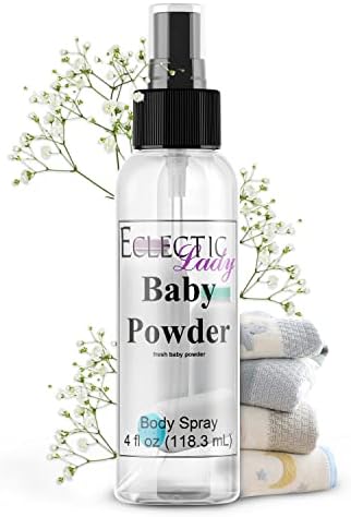 Body Spray for Women, 4 Oz Baby Powder Mist with Clean, Light & Gentle Fragrance, Long Lasting Perfume with Comforting Scent for Men & Women, Cologne with Soft, Subtle Aroma For Daily Use Eclectic Lady