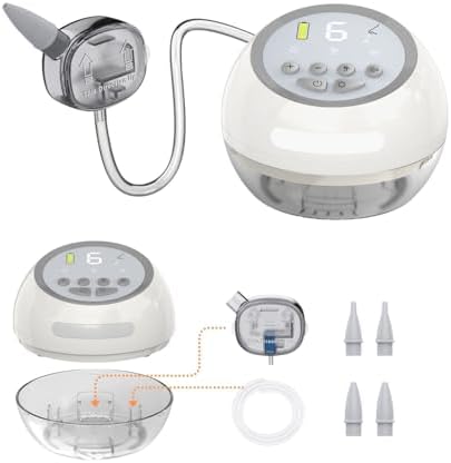 Baby Nasal Aspirator, Hospital Grade, 75 kPa, Large Flow Electric Nose Suction for Baby, 4-in-1 Booger Sucker with White Noise & Night Light, Safe Nose Sucker for Toddlers and Infants, Grey Aulofee