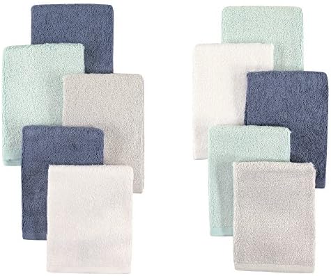 Little Treasure Unisex Baby Rayon from Bamboo Luxurious Washcloths, Denim Mint, One Size Little Treasure