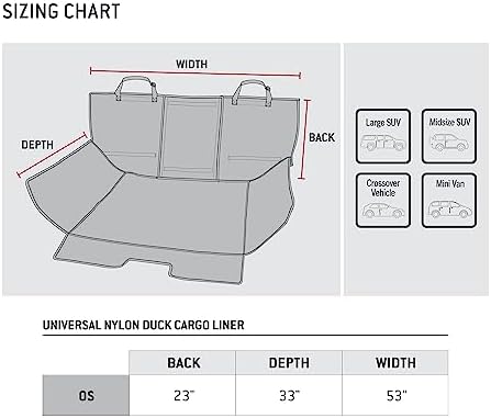 Carhartt Universal Fitted Nylon Duck Cargo Liner, Durable Water-Repellent Liner, Fits a Variety of Cargo Area Sizes, Black Carhartt