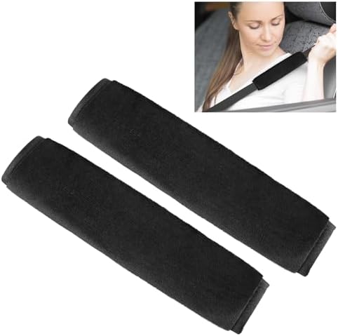 Seatbelt Cushion 2 Pack Universal Car Seat Belt Pads Soft Comfortable Seat Belt Cover Pad Car Seat Shoulder Strap Pads Backpack Shoulder Pad Automotive Seat Belt Cushion Black Harness Pads for Adults Divina Vitae