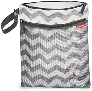 Skip Hop Wet Dry Bag, Grab & Go, Black & White Stripe Skip Hop