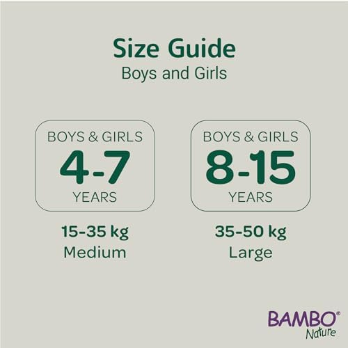 Bambo Nature Premium Dreamy Night Pants, Pull Up Pants, Eco-Labeled Night Time Diapers, Secure, Comfortable, Skin Friendly : Children Aged 4-7 Years, 10 Count Bambo Nature