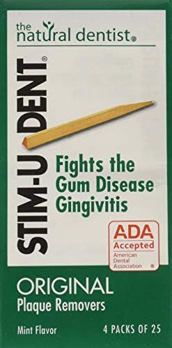 STIM-U-DENT Original Plaque Removers Mint - 100 Toothpicks (Pack of 3) Stim-U-Dent