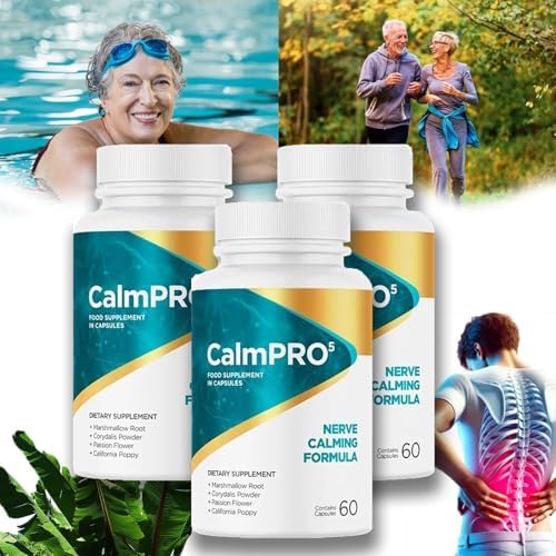 Calmpro5 - Calmpro5 Nerve Capsules (Капсулы), Calmpro5 for Sciatic Pain, Calmpro5 Nerve Calming Formula, Natural Plant Ingredients, Calms Nerve Discomfort, Reduces Fatigue, Regaining Your Confidence (1pc) Generic