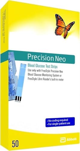 Precision Neo Blood Glucose Test Strips, 50 Strips (Pack of 2), White Generic