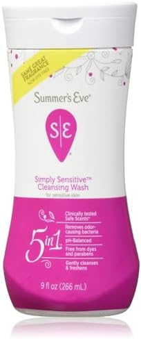 Summer's Eve Cleansing Wash | Simply Sensitive | 9 Ounce | pH-Balanced | Dermatologist & Gynecologist Tested Summer's Eve