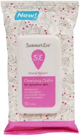 Summer's Eve Cleansing Cloths for Sensitive Skin, Island Splash 32 Ct (2 Pack) Summer's Eve