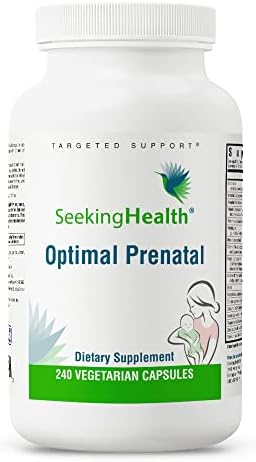 Seeking Health Optimal Prenatal, Women’s Vitamin with B12, Methylfolate, Choline, Methylation Support, Nutrients to Support Fertility, Pregnancy & Breastfeeding, 240 Vegetarian Capsules (Вегетарианские капсулы) Seeking Health