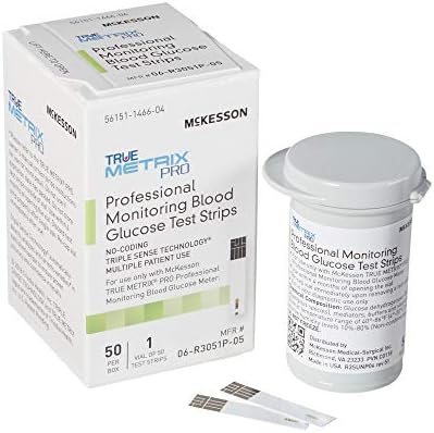 McKesson TRUE METRIX Professional Monitoring Blood Glucose Test Stripes, 50 Strips, 3 Packs, 150 Total Mckesson