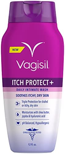 Vagisil Feminine Wash for Intimate Area Hygiene and Itchy, Dry Skin, Itch Protect+ Crème Wash, pH Balanced and Gynecologist Tested, 12oz (Pack of 1) Vagisil