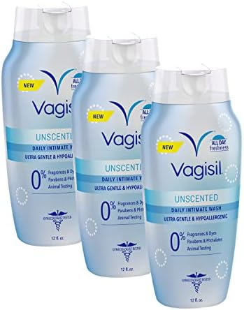 Vagisil Feminine Wash for Intimate Area Hygiene, pH Balanced and Gynecologist Tested, Unscented, 12 oz (Pack of 1) Vagisil