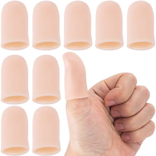 Joez Wonderful 10pcs Gel (Гель) Finger Cots, Silicone Finger Covers, Thumb Protector Finger Support Protector Caps Gloves Joez Wonderful