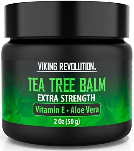 Viking Revolution Tea Tree Oil Cream (Крем) - Super Balm Athletes Foot Cream - for Eczema, Jock Itch, Ringworm, Nail Treatment - Soothing Skin Moisturizer for Itchy, Scaly, Cracked Skin, 2 Ounce (Pack of 1) Viking Revolution