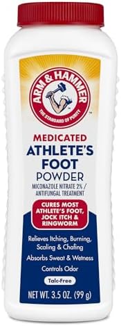 Arm & Hammer Athlete's Foot Powder - Antifungal Treatment for Feet with Baking Soda - Relieves Itching, Burning, and Odor - Clinically Proven Formula - 3.5 oz Arm & Hammer