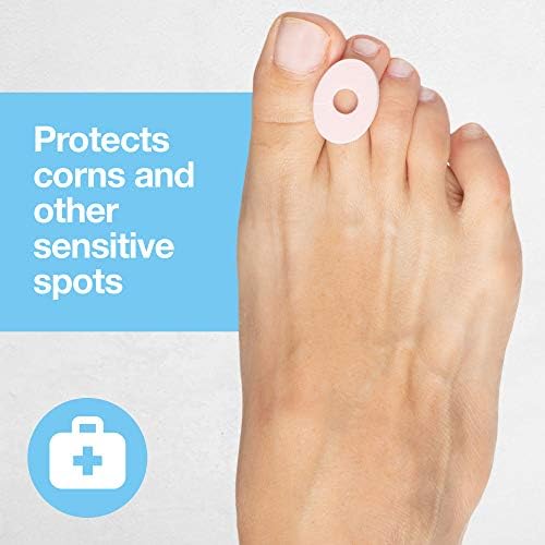 ZenToes Corn Cushions for Toes and Feet, Protect Sore Spots with Foam Padding, Reduce Pain, Pressure and Friction from Shoes, Long Lasting Self-Stick Adhesive Pads (36 Count) ZenToes