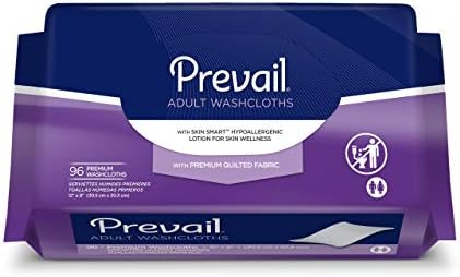 Prevail Scented Washcloths, Large 12" x 8", 96 Count (Pack of 1) Prevail