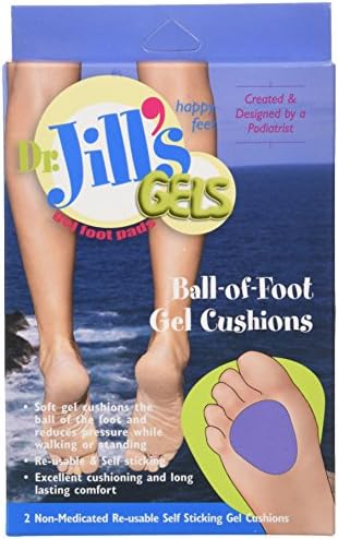 Dr. Jills Gel (Гель) Ball of Foot Cushions (Self-Sticking and Re-Usable) Dr. Jill's Foot Pads