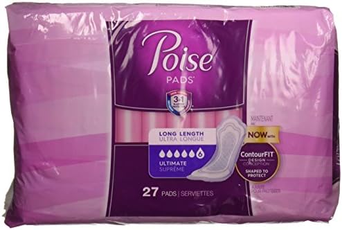 Poise Ultimate Long Pads,27 Count (Pack of 1) Poise