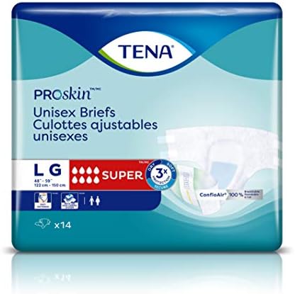 TENA Incontinence Adult Diapers, Maximum Absorbency, Disposable Briefs, ProSkin - Large - 56 ct Tena