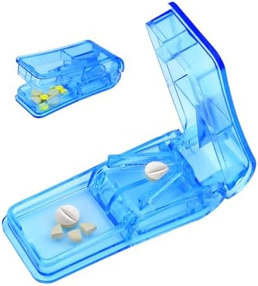 Pill Cutter Splitter for Small and Tiny Pills, Adjustable Pill Splitters for Small or Large Pills Accurately Cuts Multiple Pills at Once,Medicine Cutter Sharp Blade with Safety Guard SZREDU