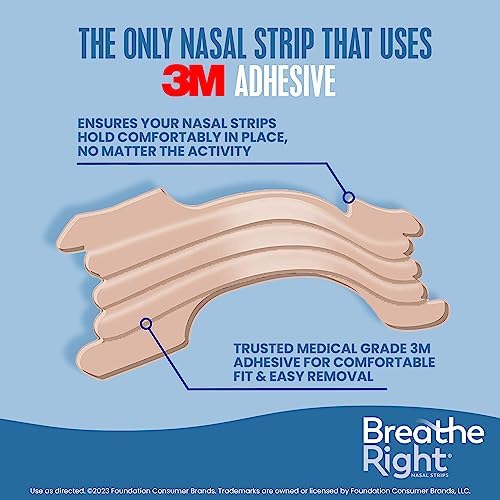 Breathe Right Nasal Strips Lavender Scent Extra Strength Tan Nasal Strips Help Stop Snoring Drug-Free Snoring Solution & Nasal Congestion Relief Caused By Colds & Allergies 26ct (packaging may vary) Breathe Right