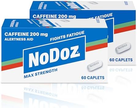 NoDoz 200mg Caffeine Pills Maximum Strength, 120 Caplets total NoDoz