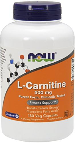 Now Foods L-Carnitine 500 mg 180 Capsules (Капсулы) NOW Foods