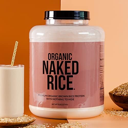 Naked Rice 1Lb - Organic Brown Rice Protein Powder (Порошок) - Vegan Protein Powder, GMO Free, Gluten Free & Soy Free. Plant-Based Protein, No Artificial Ingredients - 15 Servings (Порции) Naked Nutrition