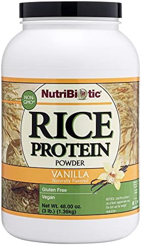 NutriBiotic – Chocolate Rice Protein, 3 Lb (1.36kg) | Low Carb, Vegetarian & Keto-Friendly Raw Protein Powder (Порошок) | Grown & Processed Without Chemicals, GMOs or Gluten | Easy to Digest & Nutrient-Rich NutriBiotic