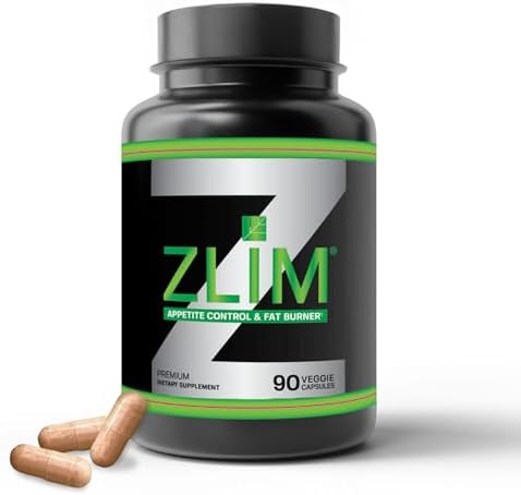 Zlim Appetite & Weight Control Dietary Supplement for Men and Women – Increase Fiber and Antioxidant Intake, Energy Booster, All Natural Ingredients (90 Veggie Capsules (Капсулы на растительной основе)) Dr. Zisman ZT Slimming Tea