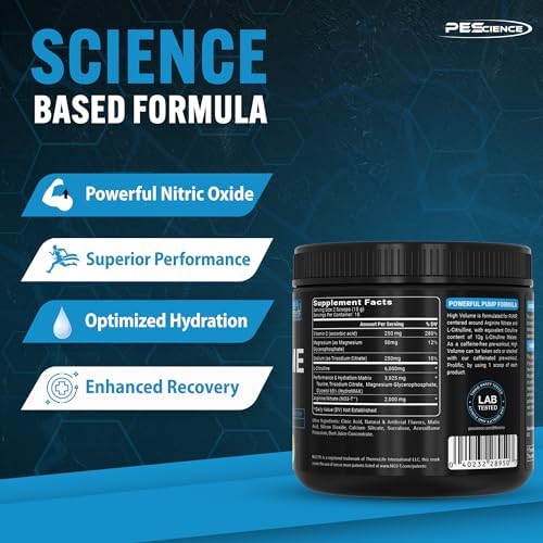 PEScience High Volume Nitric Oxide Booster Pump Pre Workout Powder (Порошок), Guava Pineapple Punch, 36 Scoops, Caffeine Free PEScience