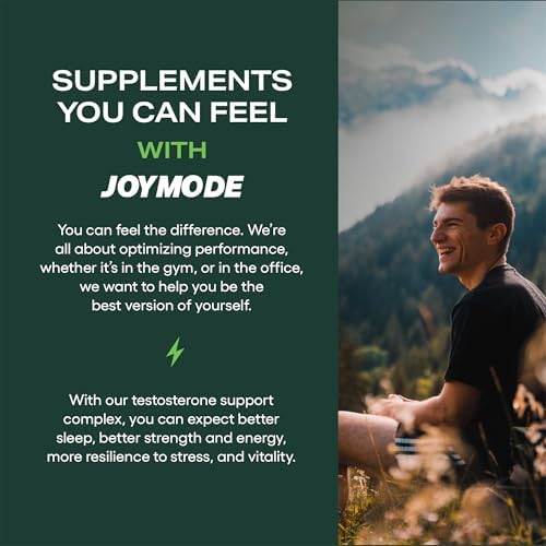 JOYMODE Testosterone Support Complex (90ct) -Natural Supplement for Men w/Ashwagandha, DIM, Magnesium, Zinc & Boron Joymode