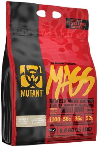 Mutant Mass | Weight Mass Gainer Protein Powder (Порошок) - high Calorie Protein Powder for Muscular Mass - Vanilla Ice Cream (Крем) - 5 Pound Mutant