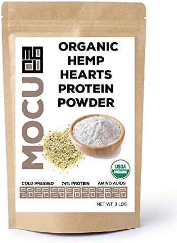 Organic Hemp Heart Protein Powder (Порошок)-74% | 22 Grams Protein Per Serving (Порция) I Cold Processed & Stored | Made from The Hemp Heart | (6 LBS (2 X 3 LB Bags) Get Chia