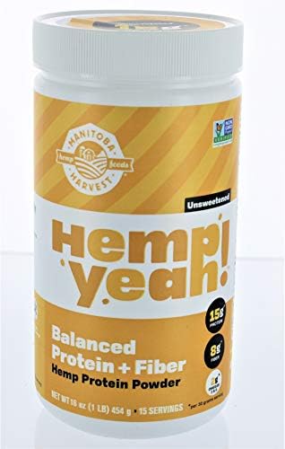 Manitoba Harvest Hemp Yeah! Balanced Protein + Fiber Powder (Порошок), Unsweetened, 16oz, with 15g Protein, 8g Fiber and 2g Omegas 3&6 per Serving (Порция), Keto-Friendly, Preservative Free, Non-GMO, Packaging May Vary Manitoba Harvest