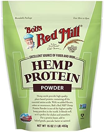 Bob's Red Mill Resealable Hemp Protein Powder (Порошок) 16 Ounce (Pack of 1) Bob's Red Mill