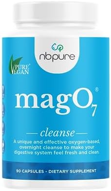 nbpure MagO7 - Natural Colon Cleanse & Detox - Occasional Constipation Relief, Stool Softening, & Bloating Support for Men & Women - Ozonated Magnesium Oxide, 90 Capsules (Капсулы) NBPure