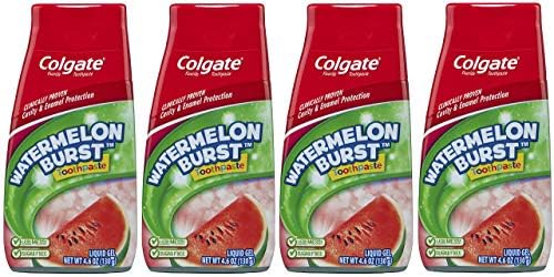 Colgate Anticavity Kids Toothpaste with Fluoride for Ages 2+, Watermelon Burst Flavor - 4.6 Ounce (4 Pack) Colgate