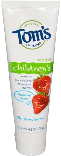 Tom's of Maine Silly Strawberry Fluoride Free Kids Toothpaste 4oz toothpaste Tom's of Maine