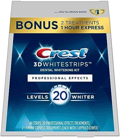 Crest 3D Whitestrips Professional Effects, Whitestrip 3D White, Teeth Whitening Strip Kit, 44 Strips (22 Count Pack), Crest Teeth Whitening Strips, Teeth Whitening Kit Crest