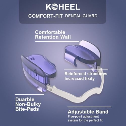 KOHEEL Mouth Guard for Teeth Grinding, Adjustable Dental Guard to Stop Bruxism, Night Guard, 2 Count (Medium) KOHEEL