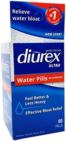 Diurex Ultra Re-Energizing Water Pills - Relieve Water Bloat - Feel Better & Less Heavy - 80 Count Diurex