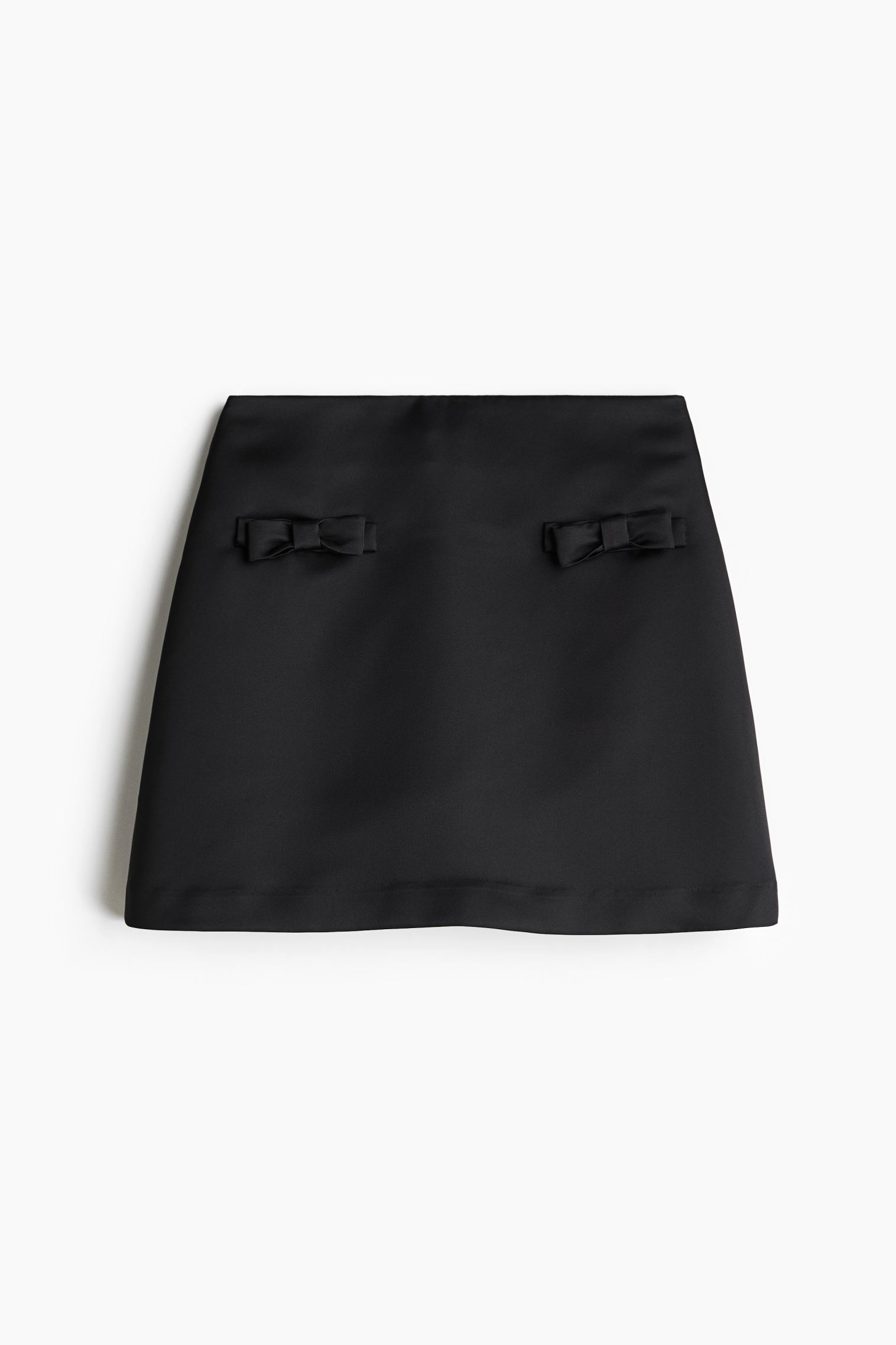 Женская Юбка H&M Bow-Detail Satin Mini Skirt H&M